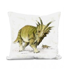 Styracosaurus Dinosaurs 100% Polyester Velour Cushion - Original Artwork     202402960037